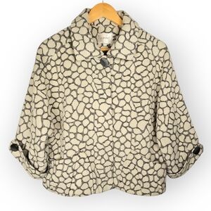 Laipose Button Up Cardigan Blazer Jacket Pockets Vintage Country Cottagecore XL